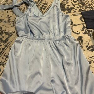 Altar'd State Sky Blue Satin romper